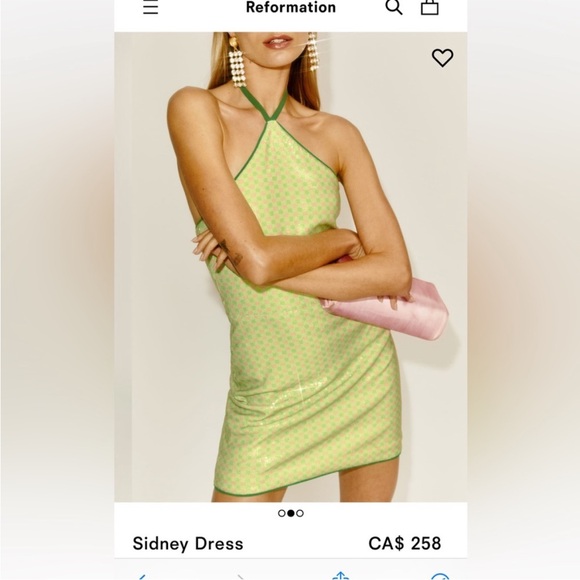 NWOT Reformation Sidney sequin mini dress, size S - Picture 2 of 13